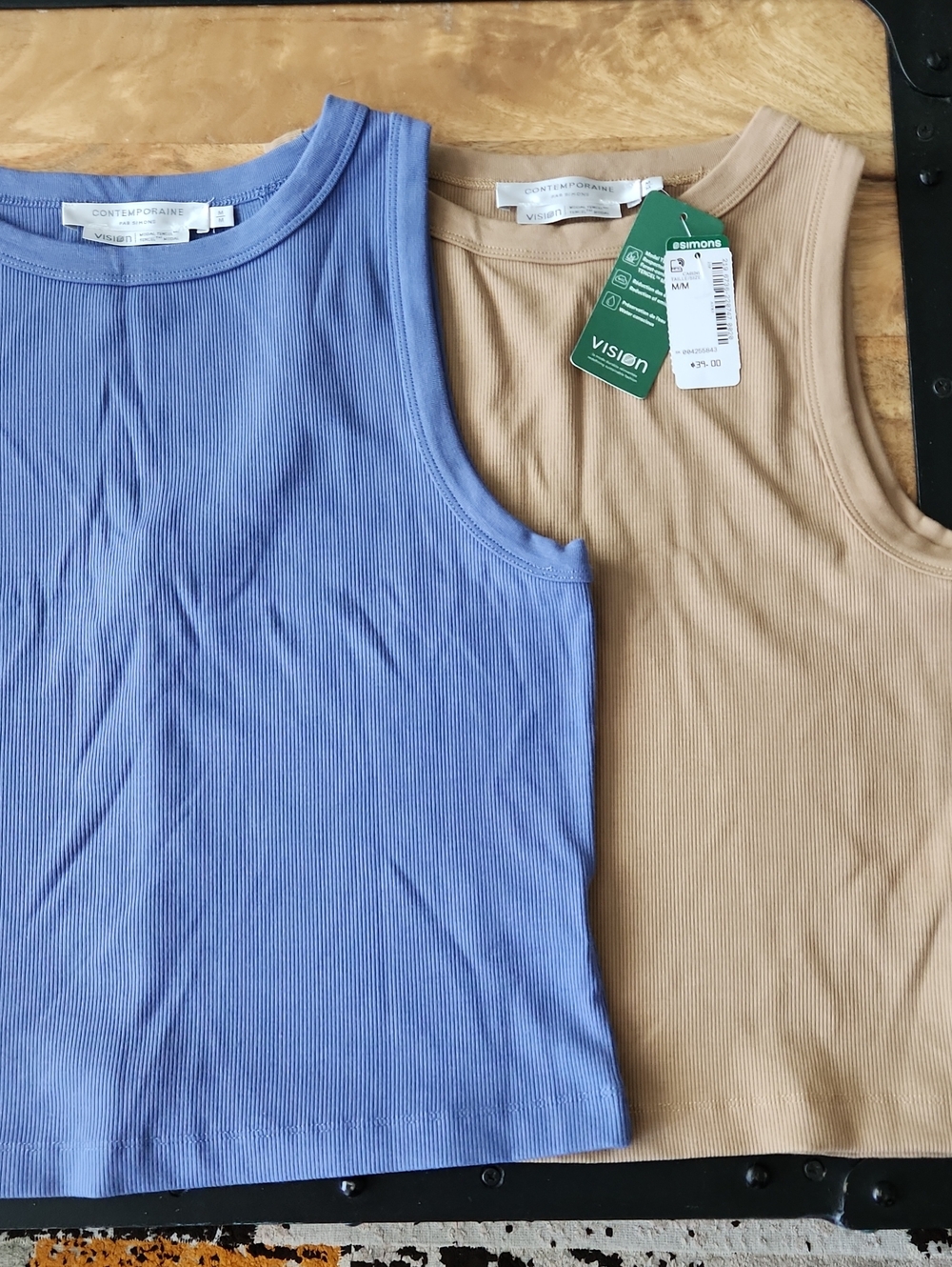 SIMONS Ribbed Tank Tops - Set of 2
